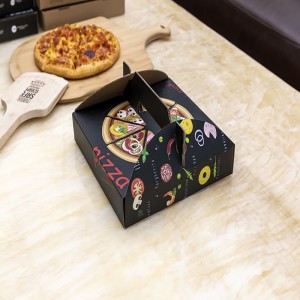 Brugerdefineret Diverse Size Portable Printing Pizza Packaging Box Genbrugbar Bølgepareret Levering Pizza Box